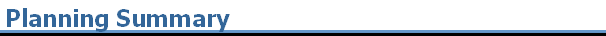 Planning Summary